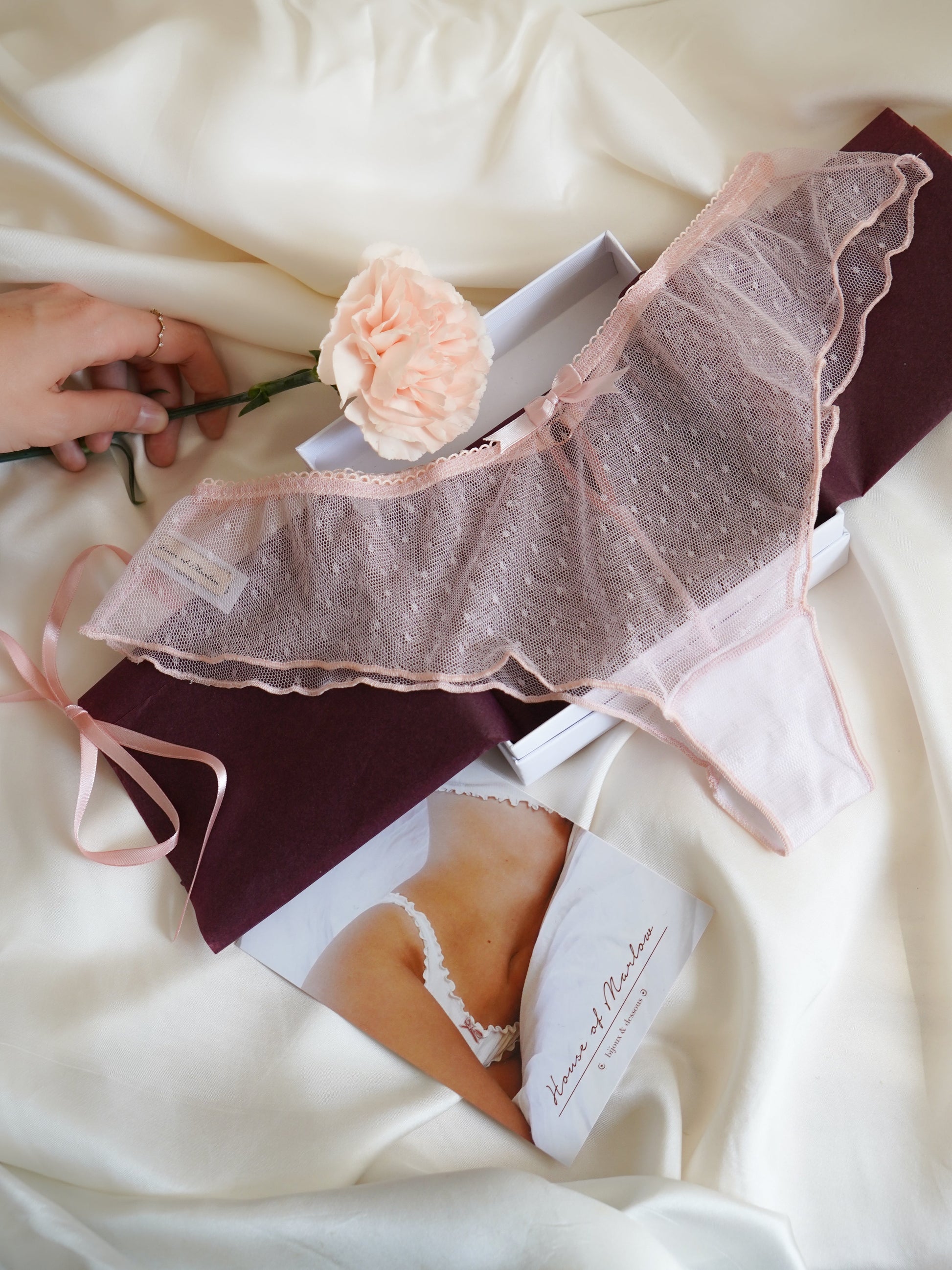 Pink tulle panties - eco-responsible lingerie made in Paris – House of  Marlow